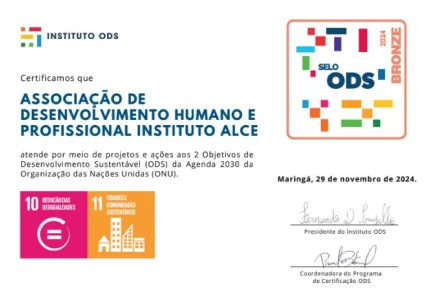 Certificado ODS Instituto Alce